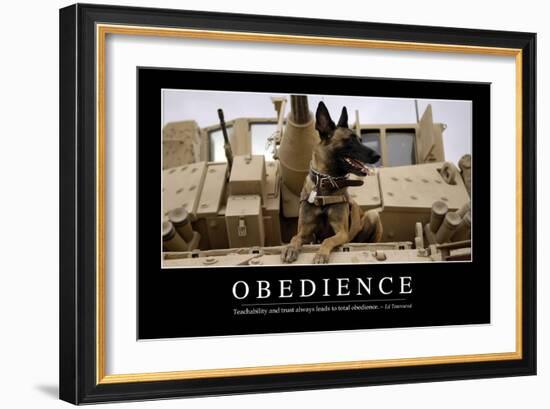 Obedience: Inspirational Quote and Motivational Poster-null-Framed Photographic Print