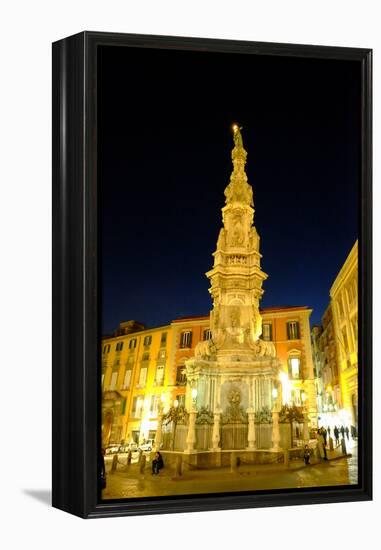 Obelisco Dell'Immacolata, Piazza Del Gesu Nuovo, Naples, Campania, Italy, Europe-Carlo Morucchio-Framed Premier Image Canvas
