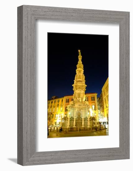 Obelisco Dell'Immacolata, Piazza Del Gesu Nuovo, Naples, Campania, Italy, Europe-Carlo Morucchio-Framed Photographic Print