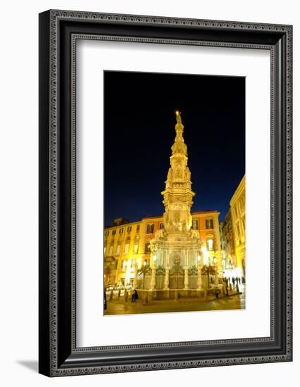 Obelisco Dell'Immacolata, Piazza Del Gesu Nuovo, Naples, Campania, Italy, Europe-Carlo Morucchio-Framed Photographic Print