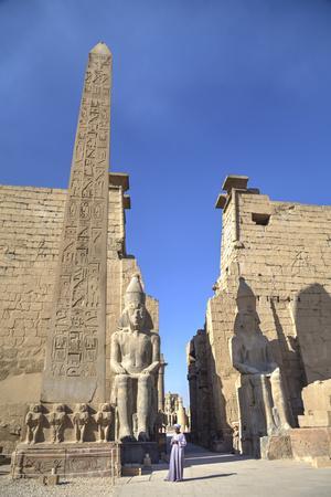 Obelisk, 25 Meters High in Front of Plyon 65 Meters Wide, Luxor Temple'  Photographic Print - Richard Maschmeyer | Art.com