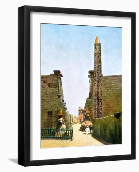 Obelisk at the Temple of Rameses Ii, Luxor, Egypt, 20th Century-null-Framed Giclee Print