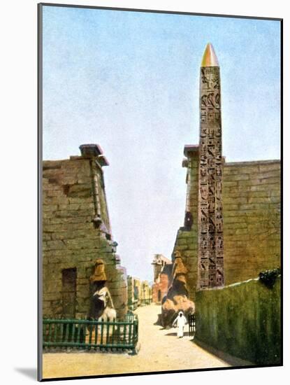 Obelisk at the Temple of Rameses Ii, Luxor, Egypt, 20th Century-null-Mounted Giclee Print
