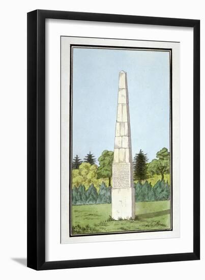 Obelisk Erected on Brockley Hill, Possibly in Lewisham, London, C1795-null-Framed Giclee Print