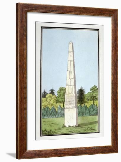 Obelisk Erected on Brockley Hill, Possibly in Lewisham, London, C1795-null-Framed Giclee Print