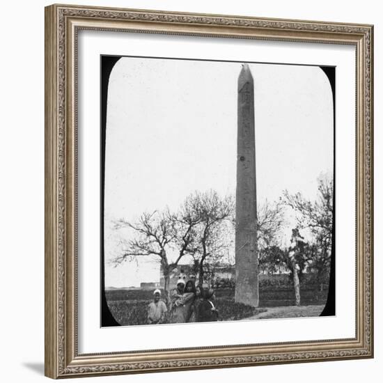 Obelisk, Heliopolis, Egypt, C1890-Newton & Co-Framed Photographic Print