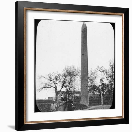 Obelisk, Heliopolis, Egypt, C1890-Newton & Co-Framed Photographic Print