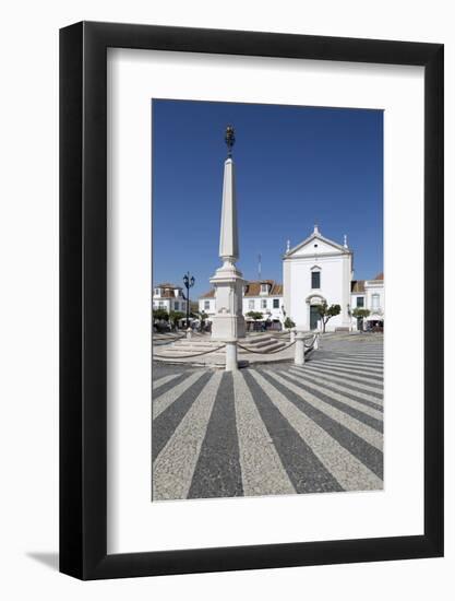 Obelisk in the Praca do Marques de Pombal, Vila Real de Santo Antonio, Algarve, Portugal, Europe-Stuart Black-Framed Photographic Print