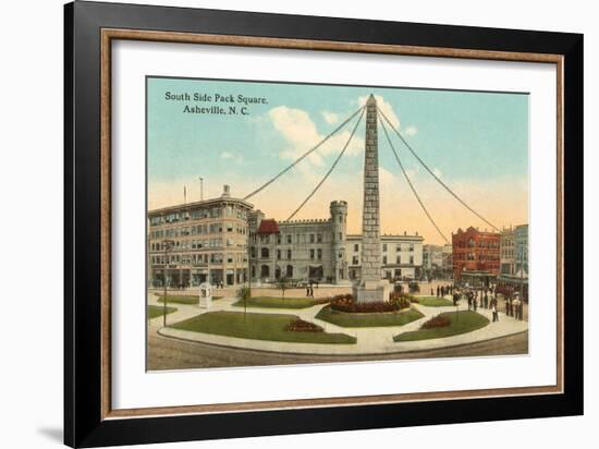 Obelisk in Town Square, Asheville, North Carolina-null-Framed Art Print