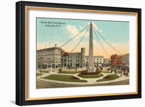 Obelisk in Town Square, Asheville, North Carolina-null-Framed Art Print