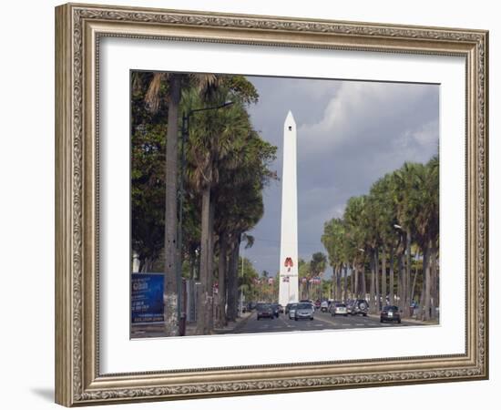 Obelisk, Santo Domingo, Dominican Republic, West Indies, Caribbean, Central America-Christian Kober-Framed Photographic Print