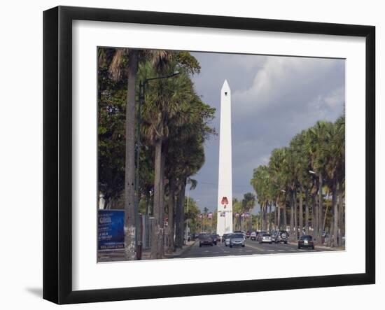 Obelisk, Santo Domingo, Dominican Republic, West Indies, Caribbean, Central America-Christian Kober-Framed Photographic Print