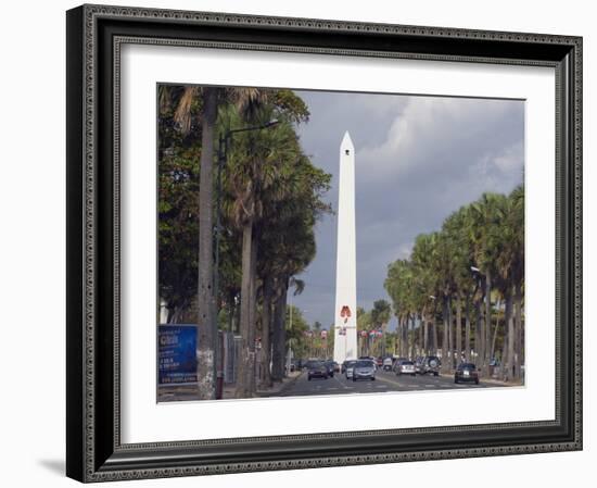 Obelisk, Santo Domingo, Dominican Republic, West Indies, Caribbean, Central America-Christian Kober-Framed Photographic Print