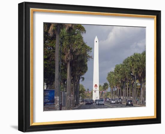 Obelisk, Santo Domingo, Dominican Republic, West Indies, Caribbean, Central America-Christian Kober-Framed Photographic Print