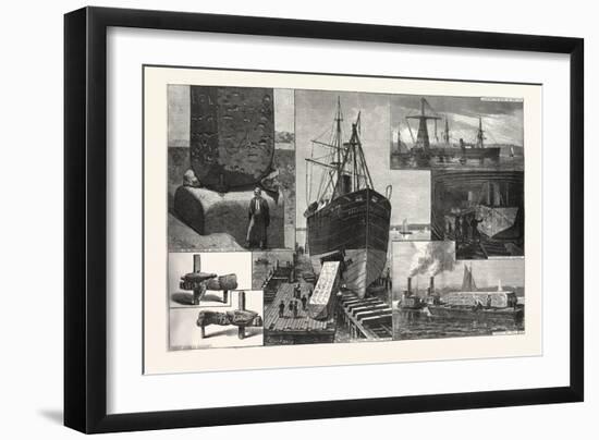 Obelisk, the Process Removal from Dessoug from Sketches F.S. Cozzens, 1880, USA-null-Framed Giclee Print