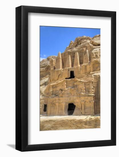 Obelisk Tomb (Upper Structure), Bab As-Sig Triclinium (Lower Structure), Petra, Jordan, Middle East-Richard Maschmeyer-Framed Photographic Print