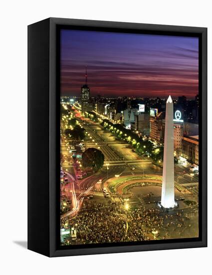 Obelisko, Avenida 9 de Julio, Buenos Aires, Argentina-Peter Adams-Framed Premier Image Canvas