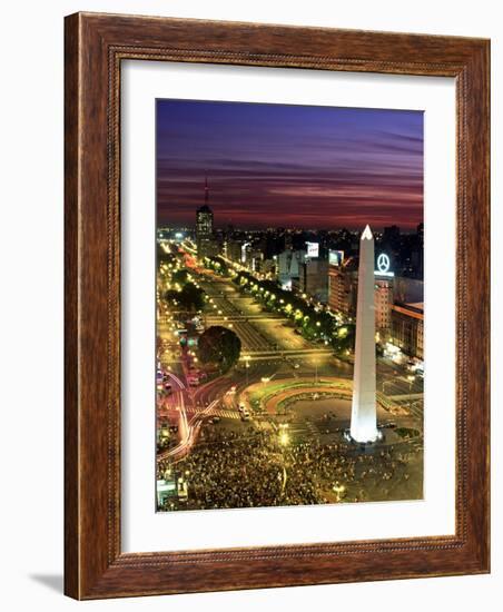 Obelisko, Avenida 9 de Julio, Buenos Aires, Argentina-Peter Adams-Framed Photographic Print