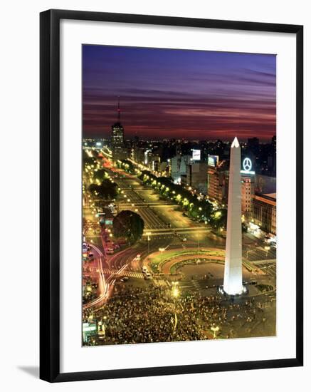 Obelisko, Avenida 9 de Julio, Buenos Aires, Argentina-Peter Adams-Framed Photographic Print