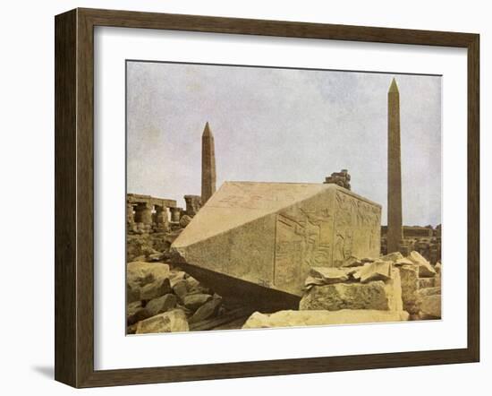 Obelisks at Karnak, Egypt-English Photographer-Framed Giclee Print