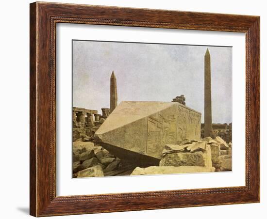 Obelisks at Karnak, Egypt-English Photographer-Framed Giclee Print