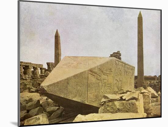 Obelisks at Karnak, Egypt-English Photographer-Mounted Giclee Print
