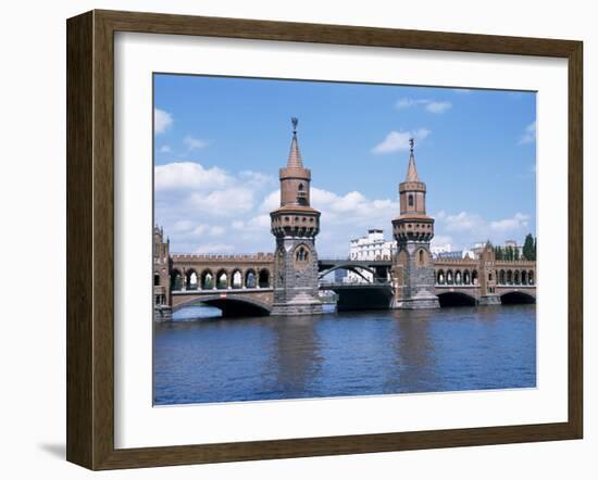 Oberbaum Bridge and River Spree, Berlin, Germany-Hans Peter Merten-Framed Photographic Print