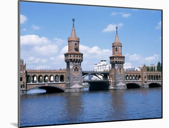 Oberbaum Bridge and River Spree, Berlin, Germany-Hans Peter Merten-Mounted Photographic Print