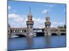 Oberbaum Bridge and River Spree, Berlin, Germany-Hans Peter Merten-Mounted Photographic Print