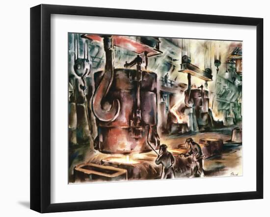 Oberhausen Steelworks, Artwork-CCI Archives-Framed Photographic Print
