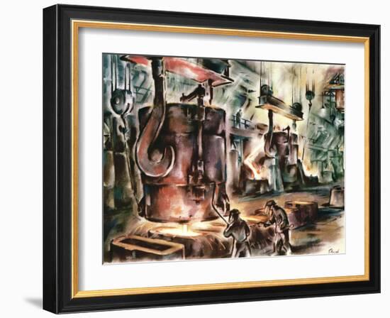 Oberhausen Steelworks, Artwork-CCI Archives-Framed Photographic Print