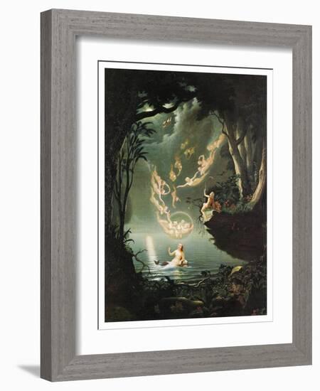 Oberon And The Mermaid-Douglas Harvey-Framed Art Print