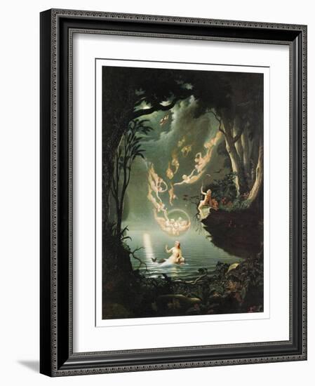 Oberon And The Mermaid-Douglas Harvey-Framed Art Print
