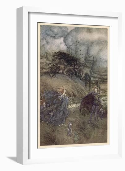 Oberon and Titania-Arthur Rackham-Framed Premium Photographic Print