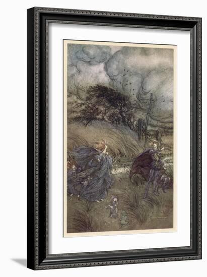 Oberon and Titania-Arthur Rackham-Framed Premium Photographic Print