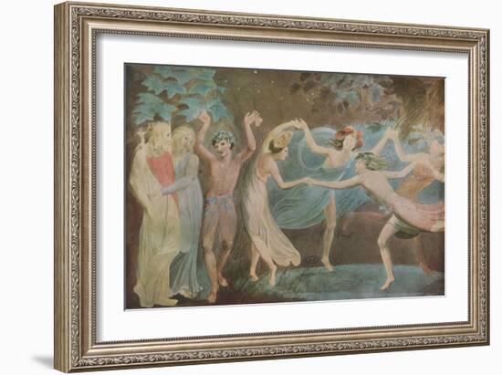 'Oberon, Titania and Puck with Fairies dancing', 1786-William Blake-Framed Giclee Print