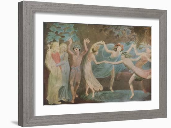 'Oberon, Titania and Puck with Fairies dancing', 1786-William Blake-Framed Giclee Print