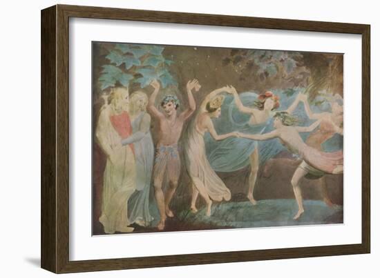 'Oberon, Titania and Puck with Fairies dancing', 1786-William Blake-Framed Giclee Print