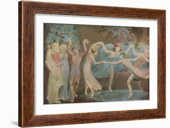 'Oberon, Titania and Puck with Fairies dancing', 1786-William Blake-Framed Giclee Print