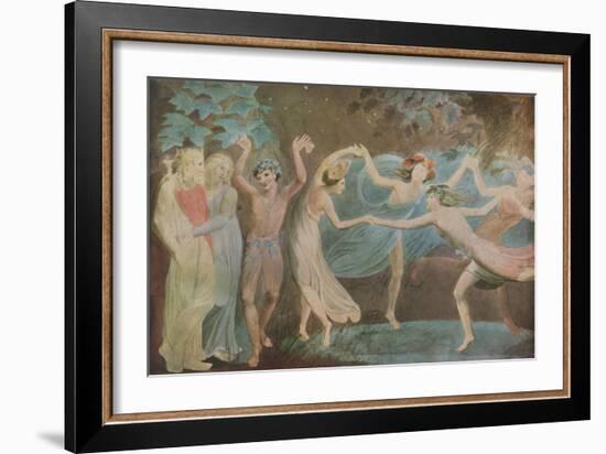 'Oberon, Titania and Puck with Fairies dancing', 1786-William Blake-Framed Giclee Print