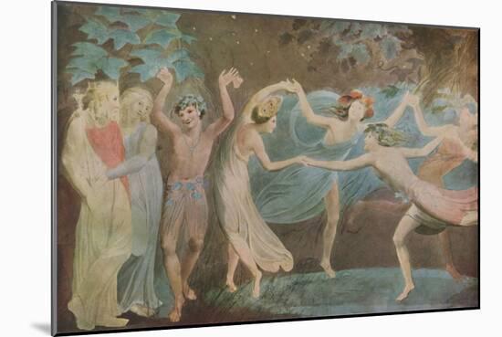 'Oberon, Titania and Puck with Fairies dancing', 1786-William Blake-Mounted Giclee Print