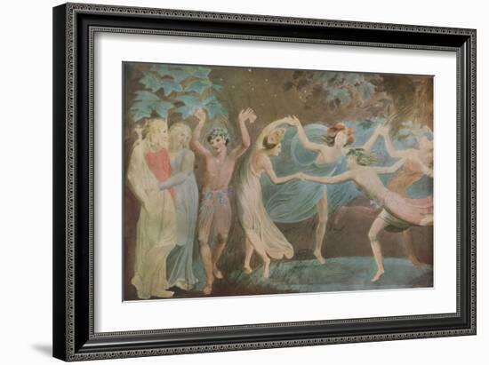 'Oberon, Titania and Puck with Fairies dancing', 1786-William Blake-Framed Giclee Print