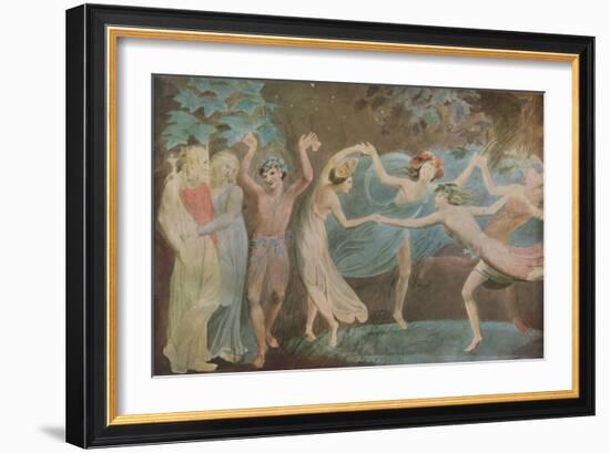 'Oberon, Titania and Puck with Fairies dancing', 1786-William Blake-Framed Giclee Print