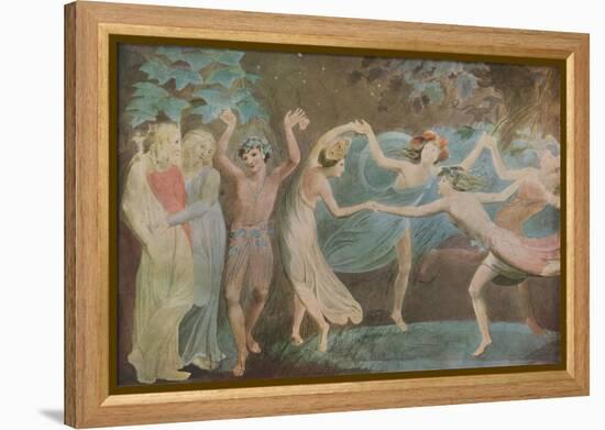 'Oberon, Titania and Puck with Fairies dancing', 1786-William Blake-Framed Premier Image Canvas