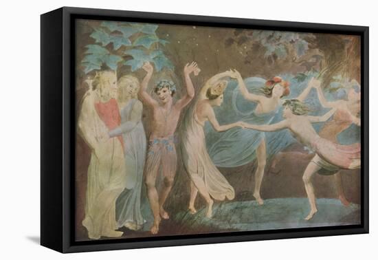 'Oberon, Titania and Puck with Fairies dancing', 1786-William Blake-Framed Premier Image Canvas