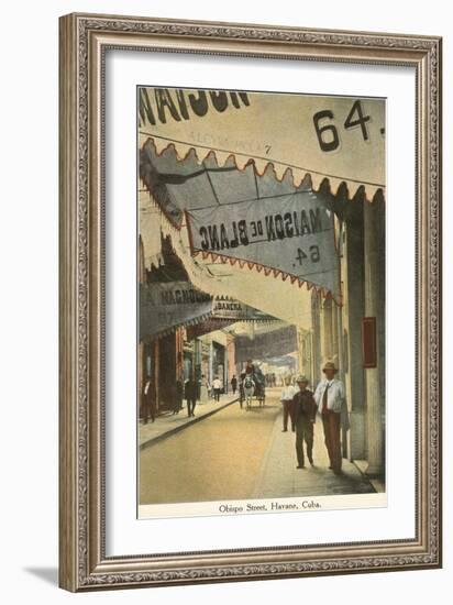 Obispo Street, Havana, Cuba-null-Framed Art Print