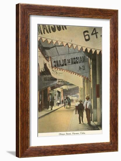 Obispo Street, Havana, Cuba-null-Framed Art Print