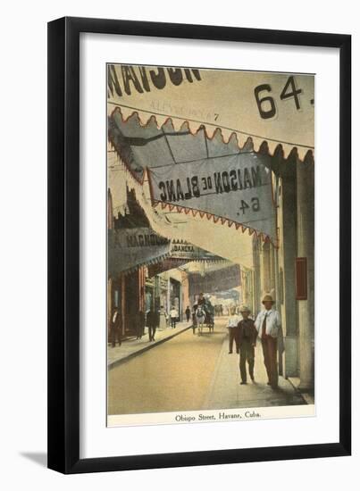 Obispo Street, Havana, Cuba-null-Framed Art Print