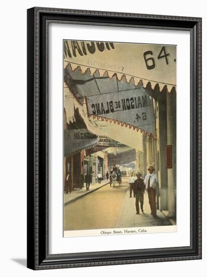 Obispo Street, Havana, Cuba-null-Framed Art Print