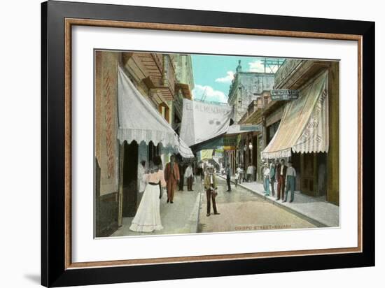 Obispo Street, Havana, Cuba-null-Framed Art Print